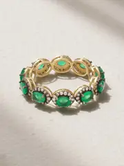 [Amrapali London] Amrapali London - Rajasthan 18-karat Gold, Emerald And Diamond Ring - Green - 7 7 Green