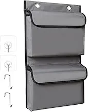 Shxupjn Wall Mounted Basket, Storage Bags Wall Hook Organizer, Waterproof Foldable Large Capacity Box for Home, School, Dormitory, Bedroom, Clothing, Shoe