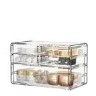Stackable Storage Drawers, Acrylic Bathroom Counter (1 Base, 4 Drawers)