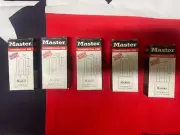 NEW! Qty (5) Master Lock 175LH Key-Controlled Combination Padlocks