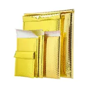 7" x 6.75" Glamour Metallic Gold Poly Bubble Mailers Padded Envelope Bags 250