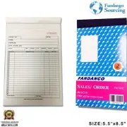 Sales Order Book / Receipt Book ~ 50 Triplicate Forms ~ Carbonless, 5.5"x8.5"
