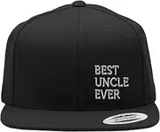 [Speedy Pros] Snapback Flat Bill Left Side Panel Best Uncle Ever Embroidery Acrylic