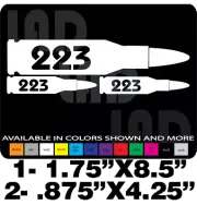 223 DECALS AMMO CAN REM GUN DECAL ARMALITE RUGER S&W SPRINGFIELD BUSHMASTER