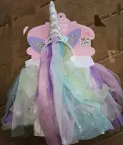 Unicorn Tutu Kit Headband Tutu Child Size Small 4-6 Dress Up Halloween Purple