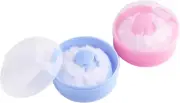 Baby Body Powder Puff Kit - 2 Pcs Case Container (Blue & Pink)