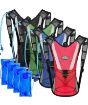 4 Pcs Hydration Backpack Pack with 2L Water Bladder, Hydration Pack with Hydr...