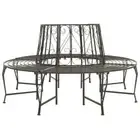 Garden Tree Bench 160 cm Steel Garden Patio Furniture Half-Round / Round Bp