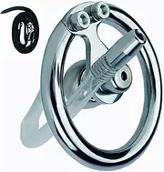 SAHOOSAFETY Penis Cage Chastity Cage with Penis Plug Urethral Dilator, Metal Negative Chastity Cage SM Bondage Sex Toys for Men(B-45mm)