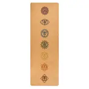 7 Chakras Natural Cork Tpe Yoga Mat 5Mm Thick Exercise Mats & Non Slip Towels