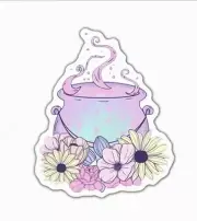 5 pc Planar Resin Hair Bow Flatback Halloween 1227009 Witch Cauldron Pastel