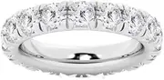 [Generic] Customize Jewel 4.0 Ct.tw Round Cut Lab Grown Diamond Floating Eternity Wedding Band In Platinum 950,DEF-VVS/VS, Medium, Diamond Platinum Gemstone, Created Diamond
