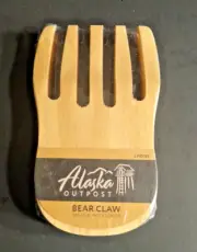 Alaska Outpost wood Bear Claws Salad & Pasta Servers still wrapped