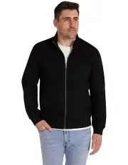 [Johnny Bigg] Simeon Textured Zip Thru in Black