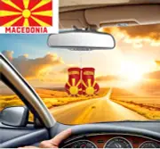 MACEDONIAN FLAG / MACEDONIA Mini Boxing Gloves, ORNAMENT / SOUVENIR