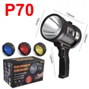 Rechargeable Spotlight, 1000,000 Lumens Handheld Hunting Flashlight Led Spot Lig