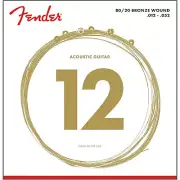 Fender 70L 80/20 Bronze Ball End Acoustic Guitar Strings, Light 12-52