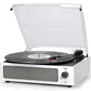 Vintage Vinyl Record Turntable Three Speed Wireless Player with Built in Speaker