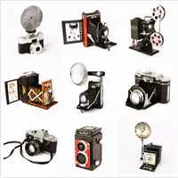 在飛比找樂天市場購物網優惠-復古照相機鐵皮相機模型攝影道具家居裝飾品老式放映機模型