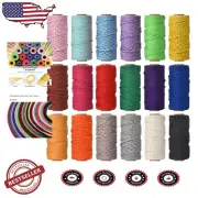 Artisan Quality 3mm Macrame Cord Kit - 594 Yards in 18 Colors for Home Decor