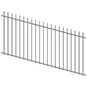 ProtectorAl 1201-2400W x 1200H Palladium Silver Radiator Pool Fence Panel Raked Up to 15º