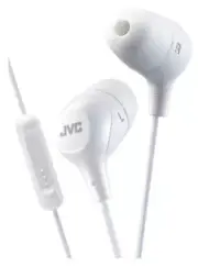 JVC HAFX7M WHITE Gumy Stereo Wired In Ear Headphone with Remote and Microphone