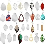 19 Pieces Earring Cutting Dies Leather Teardrop Earrings Die Cuts Leaf Shape Metal Die Cuts for Making DIY Crafts