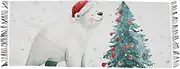 [AIXIWAWA] Christmas Polar Bear Women's Pashminas Scarf, Shawls Wrap Lightwight Tassel for Evening Dress Dinner Party, Multicolor