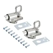 Spring Loaded Latch Pin, 2Pcs - Zinc Alloy Round Tip of Pin Upward (Silver)