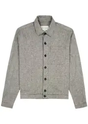 Oliver Spencer Milford Houndstooth Linen-blend Jacket - Black - XL XL