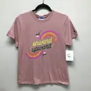 Champion Womens Steffi Lynn Heritage Tee T-Shirt Pink Short Sleeve Cotton M New
