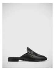 [Wittner] Adelaide Leather Flat Mule in Black