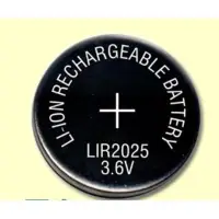 在飛比找Yahoo!奇摩拍賣優惠-LIR 2025 3.6V可充電鈕扣電池鋰離子扣式電池可代替