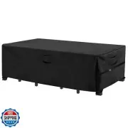 WOMACO Heavy Duty Patio Table Cover, Waterproof Outdoor Furniture Cover (Blac
