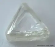 H VS1 0.53 CARAT TRIANGLE SHAPE ROUGH DIAMOND RECENTLY MINED OUT UNCUT GEMSTONE