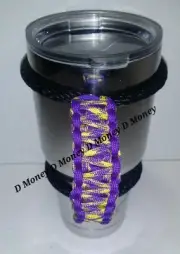 Paracord Handle for a 40oz, 30oz or 20oz, RTIC, Grapevine & Acid Purple