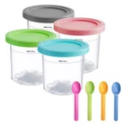 Ice Cream Pint Containers for Ninja Pints and Lids 4Pack Dishwasher Safe