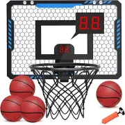 Basketball Hoop Indoor for Kids,Mini Basketball Hoop with Electronic Scoreboard,