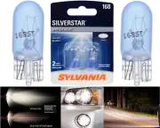 Sylvania Silverstar 168 4.9W Two Bulbs License Plate Tag Light Replace Lamp Fit