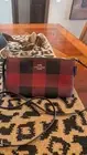 Coach Zip Top Crossbody Bag with Buffalo Plaid Print - Silver/Black/Red Multi