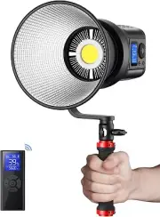 80W LED Video Light with 2.4G Remote Control, 7200Lux CRI95+ Studio Lights wi...