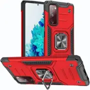 Samsung Galaxy S20 FE 5G Case Shockproof Durable Kickstand Red Hybrid TPU Cover