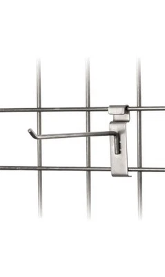 8" Wire Slat Grid Hooks Hook Pegs Gridwall 100 Raw Steel Retail Store Display