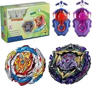 Netoke Bey Gyro Blade Burst Turbo Set, 4D Metal Fusion Battle Spinning Top, with Battling Top Launcher, Gift Sets, (B-201+B-175)