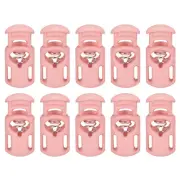 30Pcs 5.5x3mm Cord Lock Plastic Single Hole Spring Toggle Stoppers, Dark Pink