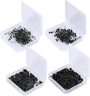 iSuperb 400 Pcs Mini Black Glass Eyes Kits for Dolls Toys Needle Felting Bears DIY Craft Tools, Each Sizes of 100pcs (2/3/4/5mm) (Black)