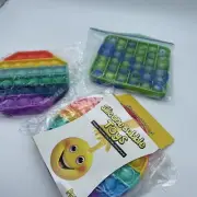 Pop Fidget Kids Fun Toy Stress Relief Square / Round Octagon Multicolor 3