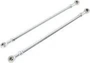 Cryfokt 2 Pack Cart Tie Rod Assembly, High Hardness Steel Alloy RC Steering Camber Link Steering Shaft Tie Rod For Racing Go Kart Fun Cart ATV Quad
