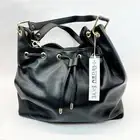 MALIBU SKYE Black Vegan Leather Hobo Satchel Purse + Wallet 2 Piece Set NEW