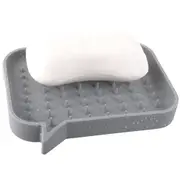 Self Drainage Silicone Soap Dish Holder Non-Slip Soap Tray Saver